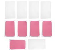 Healeved 10pcs Silicone Lash Pads Rectangle Eyelash Extension Pads Loose Lash Grafting Gasket Pallet Reusable Silicone Mat for Women Pink Transparent