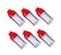 Healeved 10pcs Small Transparent Lip Gloss Bottles Refillable Empty Containers for Lip Glaze Travel Portable Cosmetic Tubes for Women Lightweight Red Color