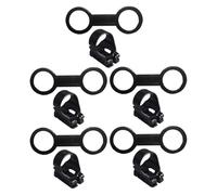 Healeved 10Pcs Snorkel Keeper Clips Set - 5 Silicone Figure 8 Clips 5 Automatic Plastic Snorkeling Strap Locks - Universal Dive Mask Strap Tube Holders for Scuba and Outdoor Water Sports