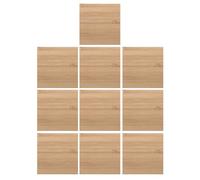 Healeved 10pcs Square Bamboo Craft Blanks, Unfinished Wood Pieces for Crafting, Coffee, DIY Blanks for Painting and Wood Burning Supplies, DIY Session