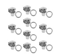 Healeved 10Pcs Stainless Steel Boot Lace Hooks with Rivets, 10Mm Metal Buckles for Hiking and Climbing Boot Maintenance