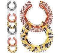 Healeved 10pcs Stretch Comb Circle Comb Full Circular for Girls Women Hair Accessories Stretch Headband for Easy Detangling Hair Brush Use Random Color