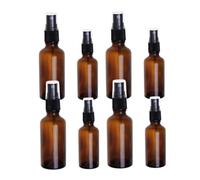 Healeved 10Pcs Tawny Glass Spray Bottles Refillable Small Spray Bottles with Portable for Makeup Skin Care Perfume and Travel Use