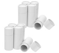 Healeved 10pcs White Pearl Kraft Paperboard Tubes with Caps 20ml round Cardboard Cylinder Boxes for Tea Storage and Essential Oil Packaging, Tubes for DIY Crafts and Party Supplies