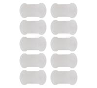 Healeved 10pcs White Plastic Cassette Pinch Roller Core for Stereo Cassette Deck Wheel and Radio Tape Recorder Movement, Easy Installation Universal Fit for Classic Tape Deck Repair