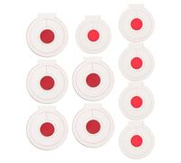 Healeved 10pcs White Red Center Microfiber Shooting Targets Set, 3-Layer Thickened 6cm 7cm Competition Practice Targets for Outdoor Training and Hooting Exercise