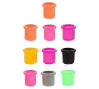 Healeved 10pcs Wireless Microphone Silicone Bottom Sleeve Holder with Shock and Fall Protection for Handheld Microphones, Sturdy Mic Bottom Rod Sleeve for Live Streaming and Stage Use Random Color