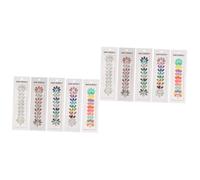 Healeved 10sheets Hair Gems Stickers Halloween Face Jewels Rhinestones for Party Festival