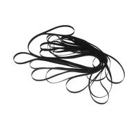 Healeved 11Pcs Turntable Belt Replacement Set, Black Flat Rubber Drive Belts for Vintage Record Player Repair, Motor Pulley Drive Replacement for Stereo Audio Equipment Maintenance