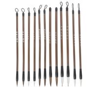 Healeved 12-pcs Chinese Calligraphy Brush Set for Beginners and Students, Ink Writing Brushes with Soft Bristles, Suitable for Calligraphy Practice, Art Classes, and Home Use