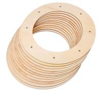 Healeved 12 Pcs Wreath Frame Wooden Form Wood Material Smooth to The Touch Easy to Decorate Beige Colour Xmas Wreath Frame for Christmas and New Year Crafting