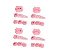 Healeved 12pcs Adorable Pig Hairpins Barrettes for Boys and Girls Cute Cartoon Design Style for Daily Wear and Parties Material Great Hair Accessories for Girls