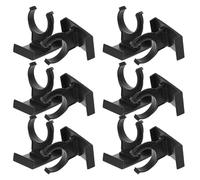 Healeved 12pcs Black Adjustable Plastic Cabinet Legs with Thickened Pp Material, Kitchen Plinth Clips and Leveler Kick Clips for Furniture Feet and Kitchen Unit Support
