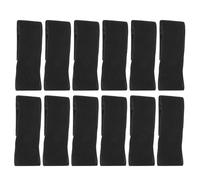 Healeved 12pcs Black Elastic Funeral Mourning Armbands with Hook and Loop Closure, Adjustable Polyester Mesh Bands for Memorial, Condolence, and Football Captain Use, 5x30cm