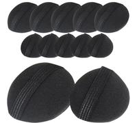 Healeved 12pcs Black Hair Bump Pads Sponge Inserts for Women Volume Enhancing Hair Accessories to Hide and Bump for Styling and Creating