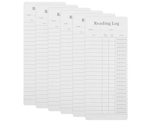 Healeved 12Pcs Bookmarks Book List Reading List Bookmark Book Club with Unique Design Coated Paper Easy to Clean Tracking Reading Progress for Teachers Students