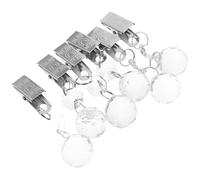 Healeved 12pcs Crystal and Metal Tablecloth Clips with Teardrop Pendant Design, Decorative Table Weights for Firm Grip on Tablecloths and Curtains, for Home and Occasions