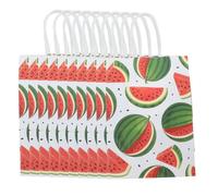 Healeved 12pcs Cute Watermelon Party Favor Bags with Handles Cartoon Paper Bags for Summer Birthday Shower Treats Spacious and Lightweight for Party Sweets and Goodies
