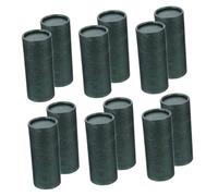 Healeved 12pcs Dark Green Kraft Paper Tubes with Lid Round Essential Oil Bottle Packaging Box Multipurpose Tea Incense Storage Container Thick Cardboard Tube for Candy Coffee Cosmetic