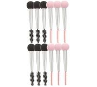 Healeved 12pcs Double- Sponge Makeup Brush for Eyebrows and Eyelashes Dual-sided Applicators and Sponges for Precision Makeup Application