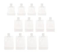 Healeved 12pcs Fillable Travel Lotion Bag Liquid Self-supporting Suction Nozzle Bag 30ml 50ml 100ml Economic Easy to Open Pet Pa Pe Material Portable for Travel Daily Life
