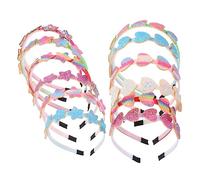 Healeved 12pcs Glitter Sequin Star Shape Headbands for Boy Girl Heart-shaped Hair Accessories Lightweight and Comfortable for Parties and Everyday Wear