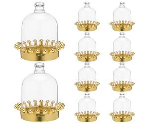 Healeved 12pcs Golden Plastic Candy Case Holder with European Elegance, Unique Presentation and Waste Reduction Features, for Shower and Birthday Party Favour Boxes