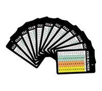 Healeved 12pcs Golf Training Range and Rules Scorecards Portable Paper Golf Score Sheets for Practice and Scoring Compact Bag Accessory for Accurate Distance Measurement