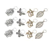 Healeved 12pcs Hair Cuffs and Charms for Braids African Dreadlock Jewelry Leaf and Stylish Hair Accessories for Women