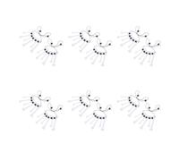 Healeved 12pcs Halloween Bone Necklace Creative Plastic Pendant Chains Realistic Skeleton Decoration Accessories for Halloween Cosplay Indian Costume Party Decor Gifts