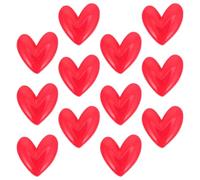 Healeved 12pcs Heart Shaped Magnets for Fridge Stable Adhesion and Easy to Use Resin Material, Decorative Red Heart Fridge Magnets for Valentine's Day and Other Metal Surfaces