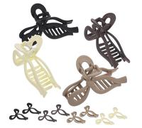 Healeved 12pcs Large Bow Hair Claw Clips Non-slip Jumbo Hair Claws for Women Versatile Accessories for Thick Thin Stylish Matte Finish for All Occasions