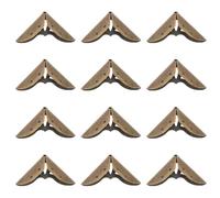 Healeved 12pcs Metal Hollow out Corner Protectors for Albums and Scrapbooks, Retro Style Decorative Album Protector Corners, Sturdy Antique Brass Finish for Notebook Edge Protection