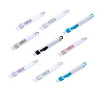 Healeved 12pcs Multi-purpose Dusting Brush for Home Hotel Use Portable Keyboard Cleaner Window and Door Groove Brush with Detachable Dustpan for Efficient Cleaning Random Colors