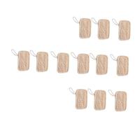Healeved 12pcs Natural Loofah Dish Scrubbing Pad Kitchen Scrub Brush for Dish Cleaning Cloth for Bowl Pot Plate Cleaning Cloth Home Household Use