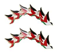 Healeved 12PCS Palestinian Enamel Brooch with Peace Dove Design Metal Lapel Pins for Jackets Scarves Backpacks Patriotic Flag Badge Accessories Expressing Unity and Cultural Pride