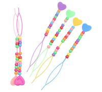 Healeved 12PCS Portable Hair Braid Tool for Pull Hair Needles for Boys for Dance Parties Random Color Beads Included Random Color