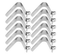 Healeved 12pcs Replacement Pin Lock Clips for Underarm Crutches and Walking Sticks Silver Metal Crutch Spring Shrapnel with Universal Fit Lightweight and Wear-Resistant Components