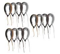 Healeved 12pcs Rhinestone Bun Clips for Hair Glitter Ponytail Holders Elegant Hair Accessories for Weddings Birthdays Festivals