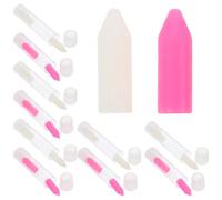 Healeved 12pcs Rhinestone Picker Wax Replacement Tips for Nail Art and Manicure Easy to Replace Wax Applicator Tips for Picking up Crystals and Decorations Assorted Colour