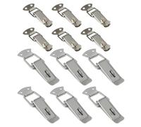 Healeved 12pcs Spring Loaded Toggle Latch Iron Silver Simple Installation Easy Operation for Toolboxes and Wooden Cases