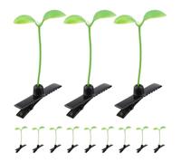 Healeved 12pcs Sprout Hair Clips for Women Reusable Plastic Decorative Hairpins with Secure Hold for Special Occasions Or Everyday Wear Light Green Hair Bun Accessories