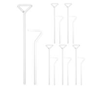 Healeved 12pcs Triangular L-shaped Glass Cell Spreaders Colony Spreading Tools for Agar Plates Microbiology Lab Plating Spreaders Sterilization Safe Laboratory Equipment