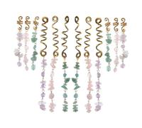 Healeved 12PCS Vintage Ethnic Hair Cuffs Accessories Adjustable Dreadlock Charms for Braids Hair Jewelry for Women Bohemian Style Rings and Pendants