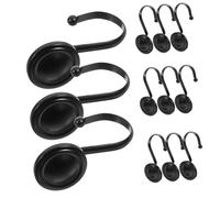 Healeved 12pcs Vintage Shower Curtain Hooks for Bathroom and Window Curtains Lightweight Design Prevents Falls for Stylish Home Decor