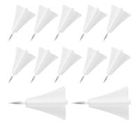 Healeved 12pcs White Metal Airplane Pushpins for Cork Boards, Decorative Thumbtacks for Photo Display and Wall Tacks, Office and School Bulletin Board Drawing Pins