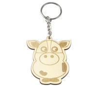 Healeved 12pcs Wooden Cartoon Animal Keychain Set with Pendant, Carved DIY Creative Animal Key Rings for ’s and Bag Accessories