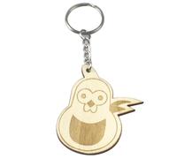 Healeved 12Pcs Wooden Carved Cartoon Animal Keychain Set DIY Pendant Creative Small Key Chains for ’S Mix