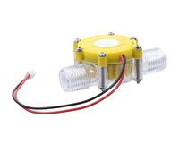 Healeved 12v Micro Hydro Generator with Hydroelectric Separation Technology and Low Flow Loss Waterway Design, Yellow Pvc Turbine Generator for Indoor Fountain Accessories