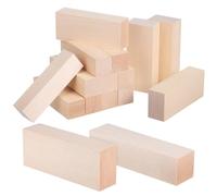 Healeved 14 Pcs Wood Craft Strips with Smooth Surface and Fine Craftsmanship, Natural Beige Wooden Craft Sticks for Handcrafts and DIY Projects, Square Basswood Slats for Woodworking